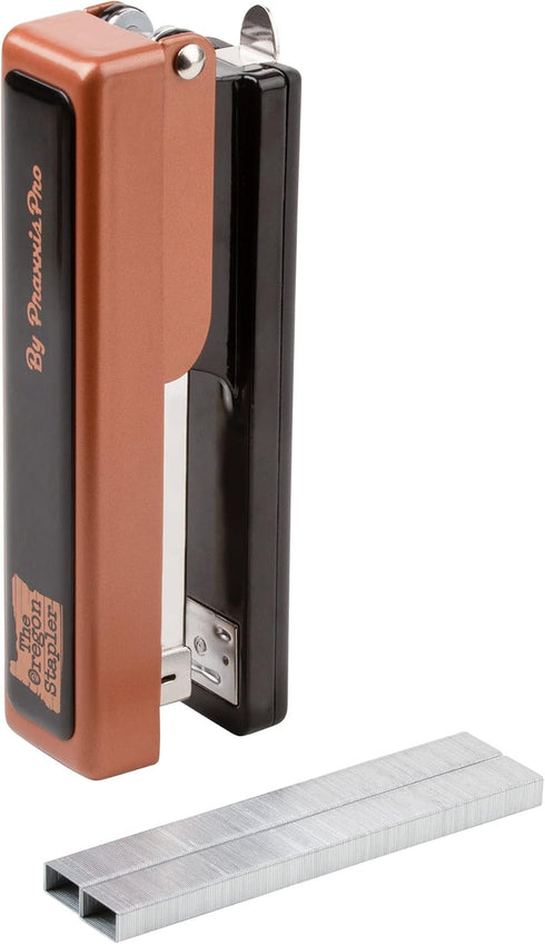 The Oregon Stapler, Built in USA, Built-in Staple Remover, Staples 2 to 25 Sheets, includes Box of 1,250 "Powerhouse" Standard 26/6 Staples, for Home, School or Office, Copper/Black by PraxxisPro