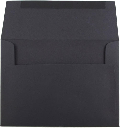 JAM PAPER A6 Premium Invitation Envelopes - 4 3/4 x 6 1/2 - Smooth Black - 50/Pack by JAM Paper