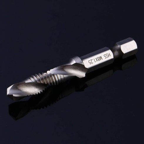 Tap, 1/4" Hand Tap Hex Shank Drill Bits, Combination Drill and Tap Bit Hand Tools for Wood Drilling