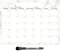 Dry Erase Monthly Calendar Planner Sticker Decal, Removable & Reusable, Magnetic Fine-Tip Marker Included, 9 x 12 inches