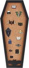 BENECREAT Coffin Bat Pin Board Cork Board, 11.2x4.7inch Wall Mounted Display Board with Black Frame for Home