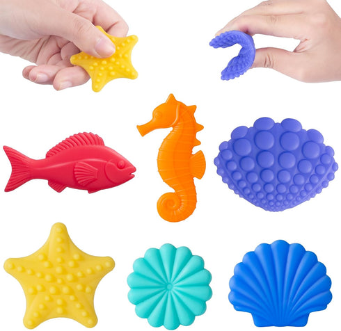 Sensory Worry Stones Fidget Toys for Toddlers Kids, 6 Pack Tactile Stimming