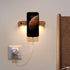 Fockety Motion Sensor Light, Wooden Under Cabinet Light Rechargeable LED Wall Night Motion Activated Night for Bedroom