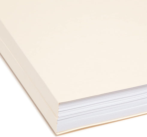 Smead Manila File Folder, Letter Size, 1-1/2" Expansion, Reinforced 1/3-Cut Tab, 50 Per Box (10405)