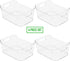 Mind Reader 4 Pack Desk Supplies Organizer, Clear Office Supplies Holder, 8.85" x 6" x 4"
