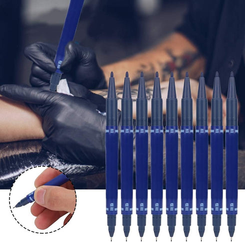 10pcs Joyzan Marking Pen, Double End Marker Piercing Positioning Tool Removable Markers Aesthetic Procedures Surgical
