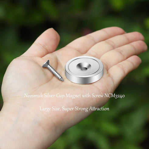 Screws,130lbs+ Countersunk 10 Pack Neosmuk Magnets with Heavy Duty Rare Earth Neodymium Mounting Magnets with Holes