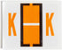 Smead BCCR Bar-Style Color-Coded Alphabetic Label, K, Light Orange, 500 Labels per Roll (67081)