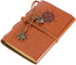 EvZ Leather Writing Journal Notebook, 5 Inches Vintage Nautical Spiral Blank Diary, Unlined Paper, Brown