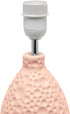 LT1193-PNK 14.17" Simple Designs Refined and Textured Oval Stucco Ceramic Table Lamp, for Living Room, Bedroom, Office