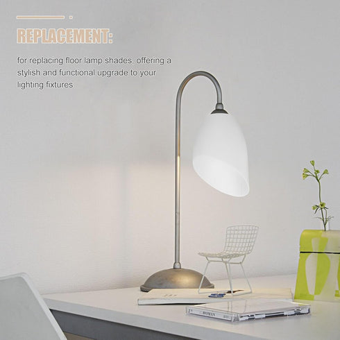 2Pcs Bulbs Uonlytech Plastic Horseshoe Lampshade Covers for White Barrel Lamp Shades for Floor Lamps and Wall Sconce