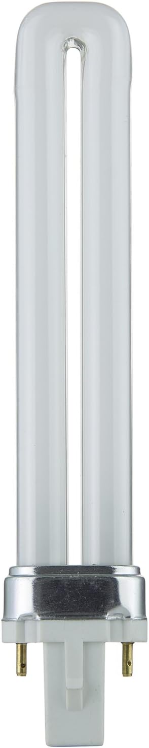 Bulb 2-Pin G23 9W Pack 4- Diodesy- Compact Fluorescent Single U-Shaped Twin Tube Red Light Plugin PL Base of CFL