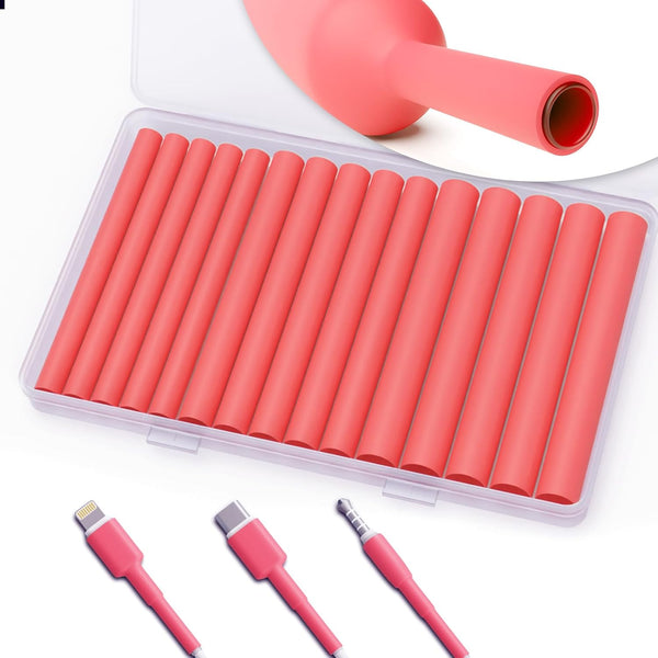 Heat Shrink Tubing Kit - 3:1 Ratio, 1/4", 5/16", 3/8" Tube, Red Wire Shrink Wrap Protector for Electrical Tubing