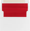 JAM PAPER A8 Invitation Envelopes - 5 1/2 x 8 1/8 - White with Red Foil - 50 Pack