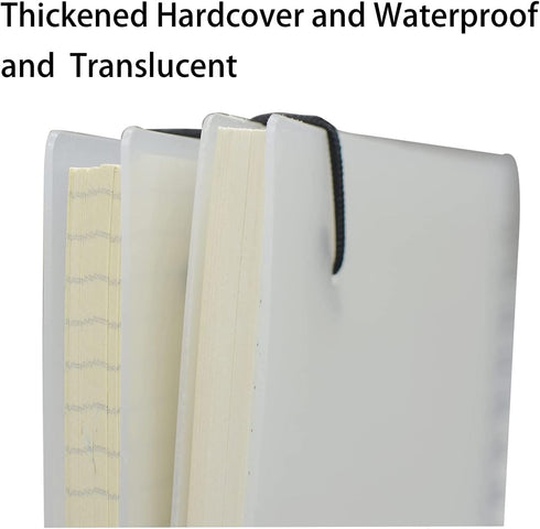 Yansanido 2 Pcs A6 College Ruled Clear Hardcover Spiral Notebooks Journals Planner 5.7 Inch x 4.1 Inch 160 Pages (80 Sheets) Thick Paper (Ruled 2 Pcs) by Yansanido