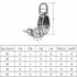 YAMASO 2Pcs 304 Stainless Steel M25 Silver Single Pulley Block - Wire Rope Hanging Towing Wheel