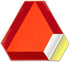 Sticky Slow Moving Vehicle Triangle Sign, Golf Cart Orange Triangle Signs, 14"x16" Reflective for Golf Cart