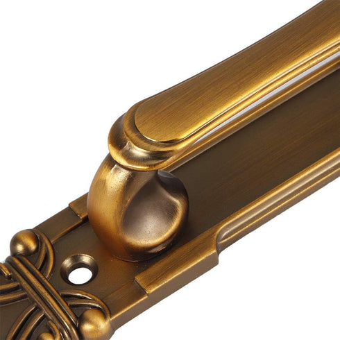 Antique Barn Door Handles, Vintage Sliding Front Door Entry Handle Set, Rustic European Style Metal Brass