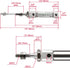 Stainless Steel Slim Air Pneumatic Cylinder CDJ2B 10-10, 10mm Bore, 10mm Stroke, Double Acting
