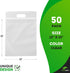 Die Cut Zipper Bags Pack of 50 Clear Polyethylene 13 x 15 Inch Reclosable Zip Bags for Clothes