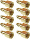10PCS 1/4 Inch NPT Female Industrial Air Hose Quick Connect Plug, Brass Finish Pneumatic Coupler Fitting Adapter