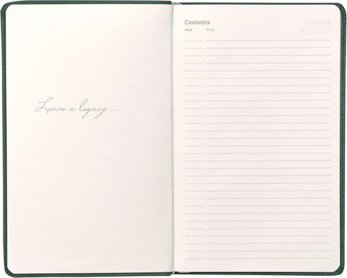 Classic Leather Notebook Journal, Softcover, Racing Green, Large (5.4" x 8.5"), 234 Ruled Pages