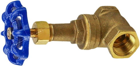 Midline Valve I44U256 Long Bonnet Gate Valve with Wheel Handle, Heavy Duty, Lead-Free, 3/4 in. FIP