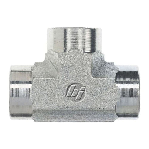 Brennan Industries 5605-06-06-06-FG Forged Steel Tee Tube Fitting, 3/8"-18 NPTF x 3/8"-18 NPTF x 3/8"-18 NPTF Thread, 3/8" Female NPTF x 3/8" Female NPTF x 3/8" Female NPTF