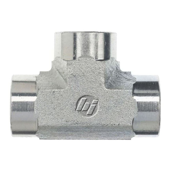 Brennan Industries 5605-06-06-06-FG Forged Steel Tee Tube Fitting, 3/8"-18 NPTF x 3/8"-18 NPTF x 3/8"-18 NPTF Thread, 3/8" Female NPTF x 3/8" Female NPTF x 3/8" Female NPTF