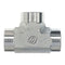 Brennan Industries 5605-06-06-06-FG Forged Steel Tee Tube Fitting, 3/8"-18 NPTF x 3/8"-18 NPTF x 3/8"-18 NPTF Thread, 3/8" Female NPTF x 3/8" Female NPTF x 3/8" Female NPTF