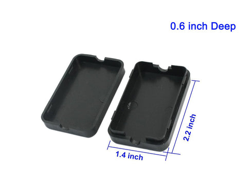 YXQ 55 x 35 x 15mm Black Waterproof Junction Box Electrical Small Project Case Engineering Wire Switch Plastic, 24Pcs
