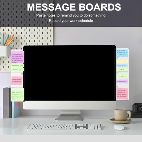 Office Desk Accessories, 2pcs Multifunction Computer Monitor Memo Board for Women Men Home Decor