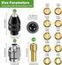 Drill Chuck Collet Set for Dremel, 15PCS Kit, 0.8-3.2mm Shank Replacement, Keyless Quick Change Accessory