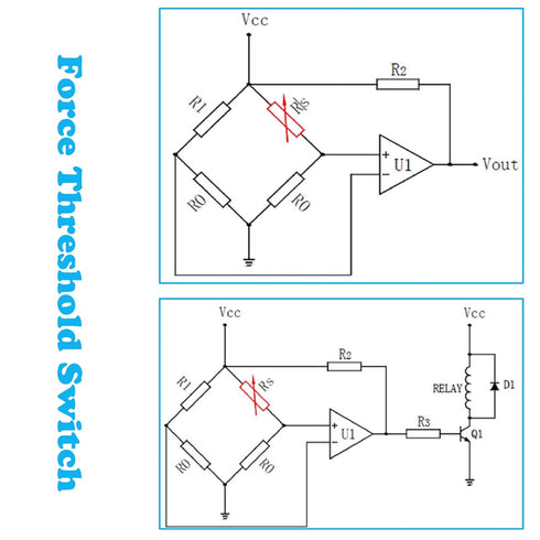 Force Sensing Resistor, Pressure Sensor, 20G-6KG High Precise Flexible Force Gauge for Home Industry, 2 Pack