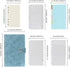 FYY Leather A6 Binder 6 Ring Binder Notebook - Refillable Notebook A6 Planner Binder with Binder Pockets, A6 Dividers, A6 Refill Paper, PU Leather Travel Binder Journal Cover Binder Blue Notebook by FYY