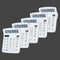 BESTWYA 12-Digit Handheld Desktop Calculator, Dual Power, Large LCD Display, Big Sensitive Button (White)