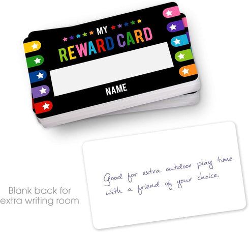 Classroom Reward Card - 100 Star Student Behavior Goal Cards, 2" x 3.5" Flat School Teacher Incentive Cards