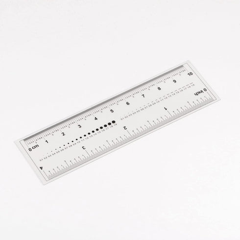 Film Flexible Ruler 4 Inch 0.1mm Scale, PET Plastic Covered Thickened Folding Straight Ruler Measuring Tool, Transparent