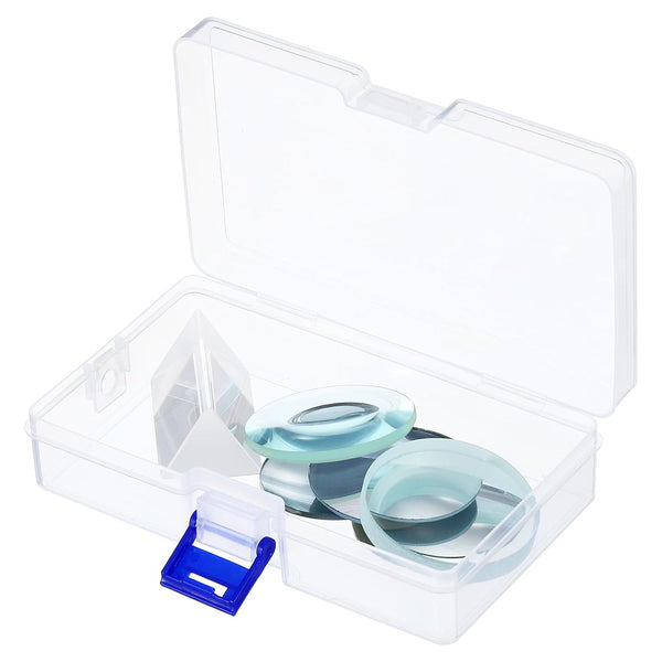 PATIKIL Optical Lens Set, 6 Pcs Double Convex, Double Concave, Prism, Convex Mirror, Concave Mirror for Physics