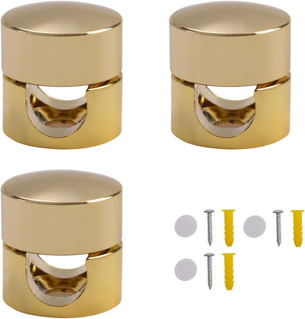 OYWOBET 3 Pcs Gold Cable Anchors, Metal Cable Clips, Cable Anchors for Desk,