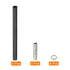 MECCANIXITY 7.87" 4 Set Threaded Extension Rod, Lamp Pipe with Connector Light Fixture Parts for Pendant Light Island