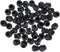 PRETYZOOM 50pcs Black Round Plastic Furniture Leg Plugs Chair Glide Inserts Tubing