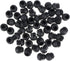 Zerodeko 50pcs Black Round Tubing End Caps Furniture Leg Plugs Table Chair
