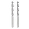 uxcell 3.2mm Solid Carbide Twist Drill Bits, 2pcs Metric Left Hand Spiral Flutes