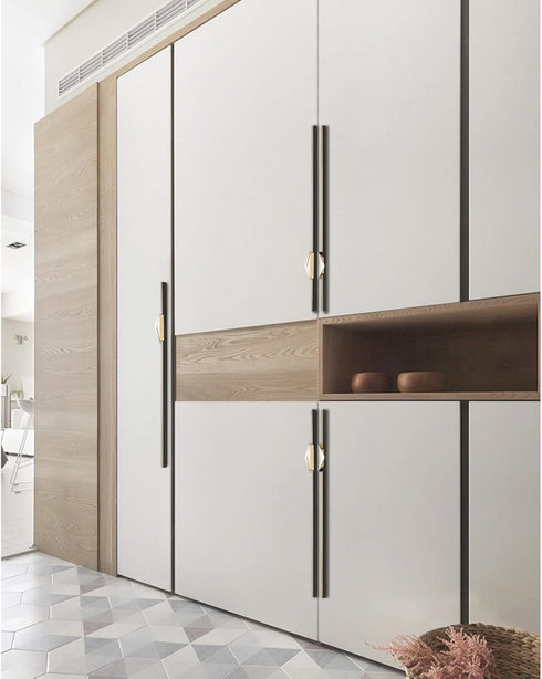 YHBZ 12in,Furniture Handle,1-Pack Tables,Wardrobe,Cabinet,Holedistance224mm Modern Wardrobe Handles Pulls Door