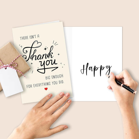 gerdiny Funny Thank You Gifts for Men Women, Simple Thank You Card for Teacher Boss Coworker, There Isnt A Thank You