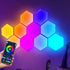 4 Setup Hexagon Light Panels Expansion LED Panels, Hexagon LED Wall Lights Dreamcolor Effects, Smart Gaming Lights