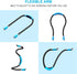 4 Bulbs, 3 Book Light, Neck Reading Light, USB Rechargeable, Hands Free, Super Bright LED Adjustable Brightness, Best