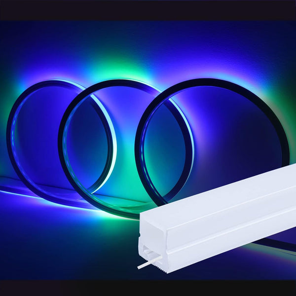 Muzata 16.5FT/5M Silicone LED Channel IP67 Waterproof and Dustproof Flexible Bendable Spotless