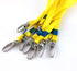 yueton 10pcs Vertical Style Leather Business ID Badge Card Holder with Long Neck Strap Band Lanyard (Yellow)